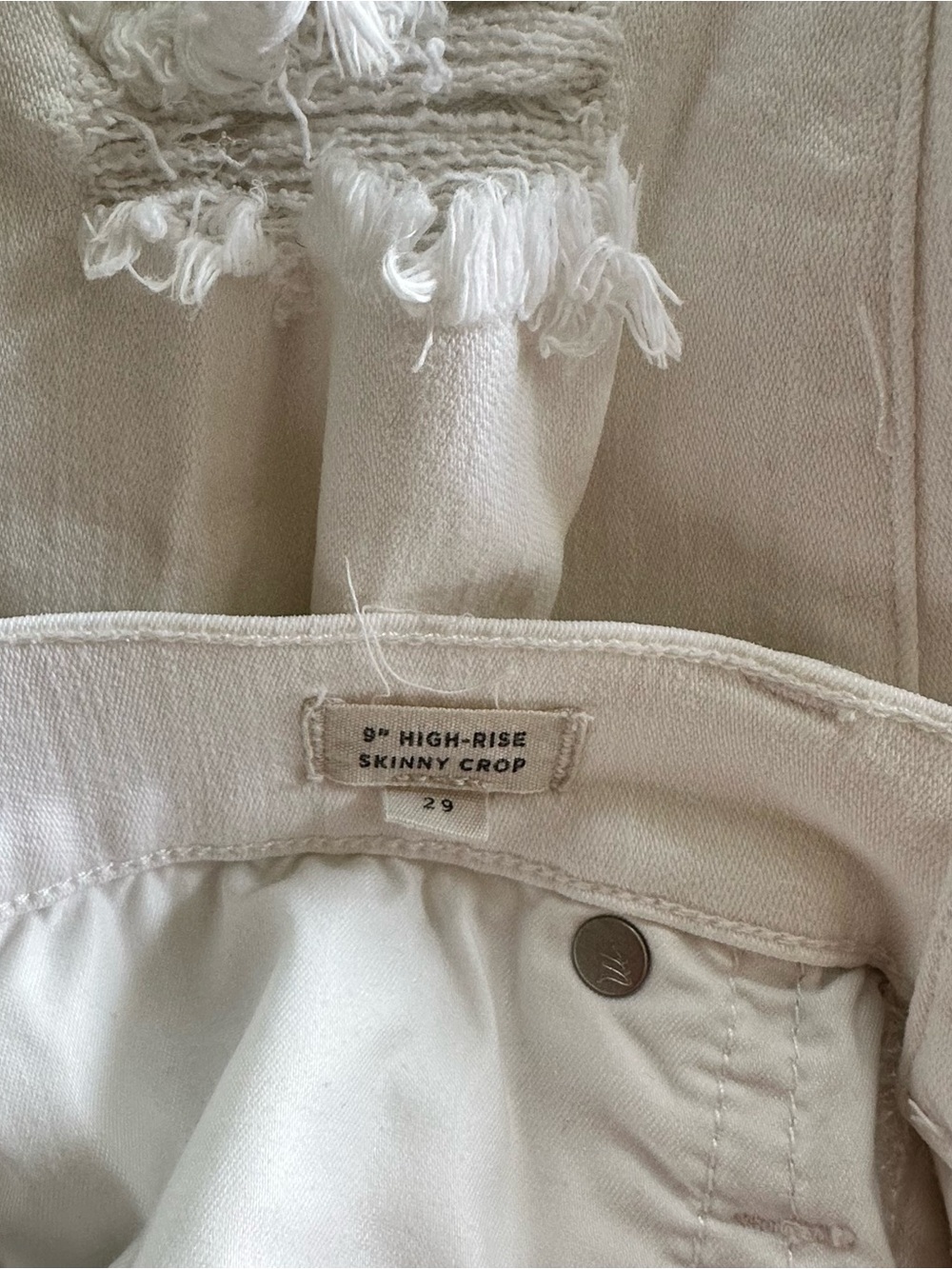 Madewell White Distressed Skinny Jeans - Picture 6 of 6
